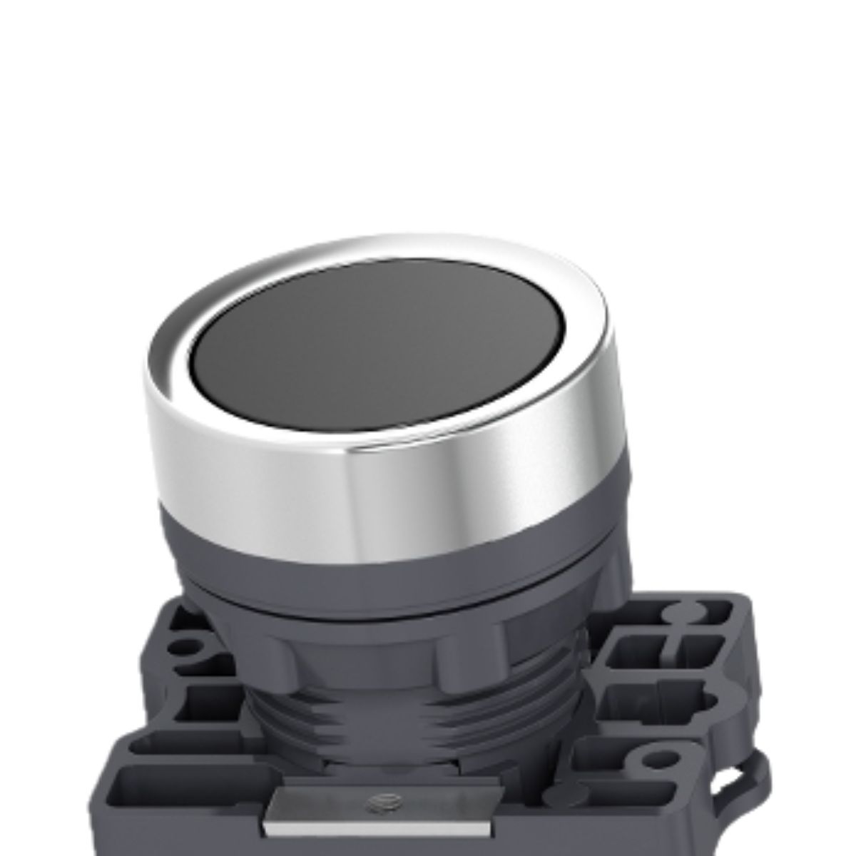 Botão Comando Pulsador Faceado Redondo 22Mm Plástico Preto 2Na - Schneider