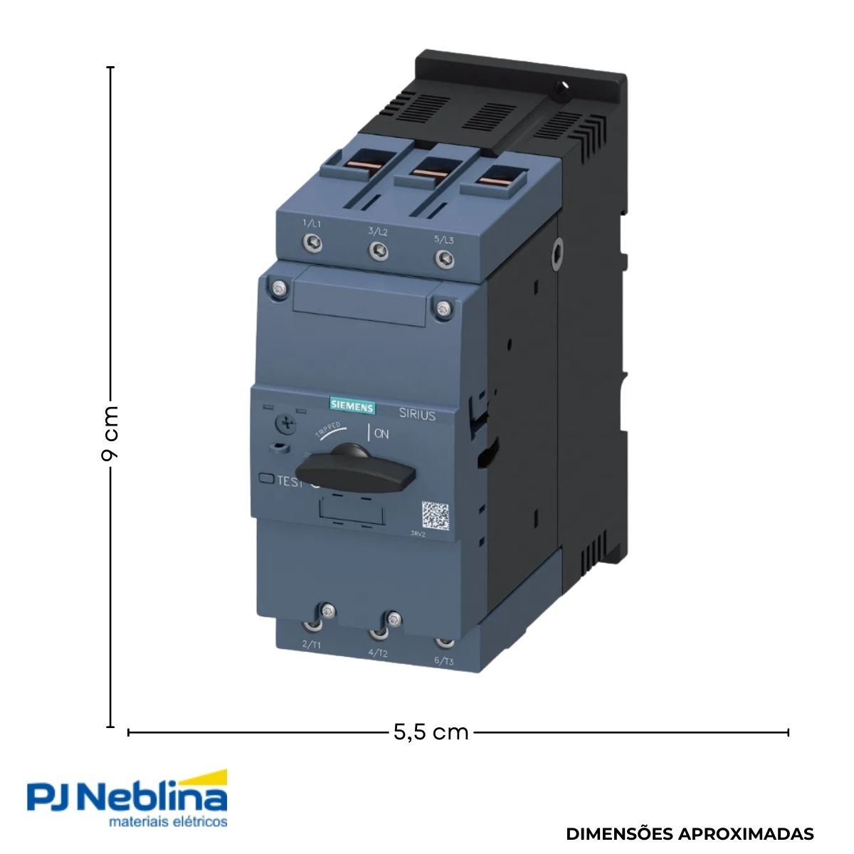 Disjuntor Motor Tripolar 63A 45-63A 30Kw 400V 65Ka 400V 50/60Hz - Siemens