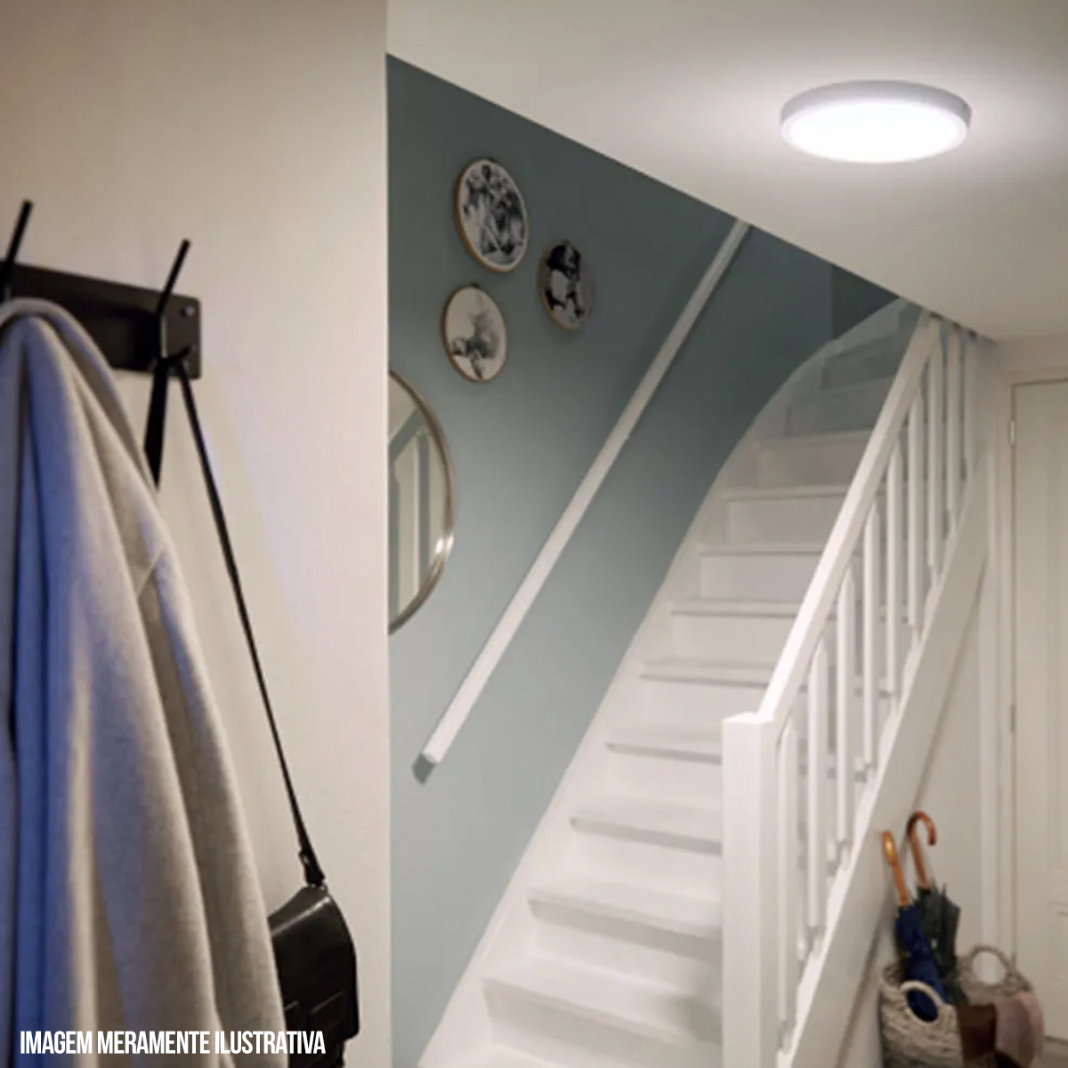 Luminaria Painel Led Embutir Red Bc 6w Bivolt 3000k Branco Q