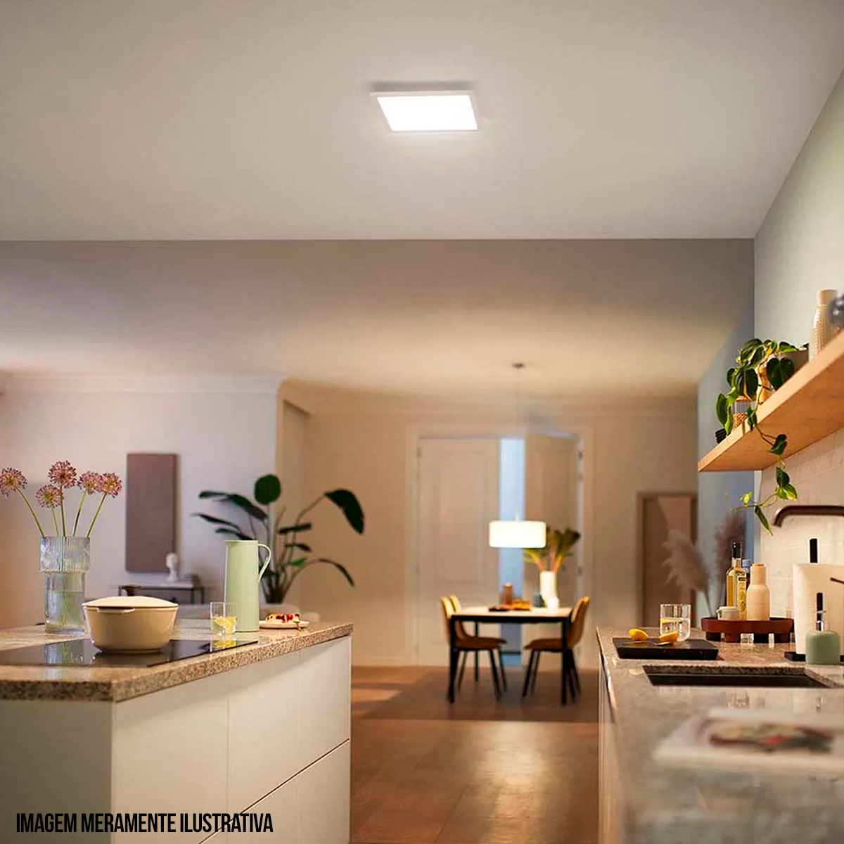 Luminária Painel Led Embutir Quadrado Branco 24W Bivolt Luz Branca 6500K 929002346501 - Philips