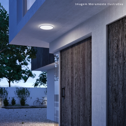 Luminária Comercial Plafon Led Sobrepor Redondo Branco 18W Bivolt 6500K Luz Branca 1300Lm 72.00lm/W - Philips