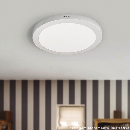 Luminária Comercial Plafon Led Sobrepor Redondo Branco 18W Bivolt 6500K Luz Branca 1300Lm 72.00lm/W - Philips