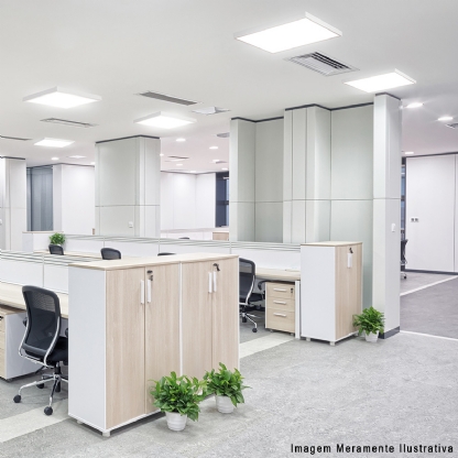 Luminária Comercial Plafon Led Sobrepor Quadrado Branco 50/60Hz 13,8A 72.00lm/W 18W Bivolt 4000K Luz Do Dia 1300Lm - Philips