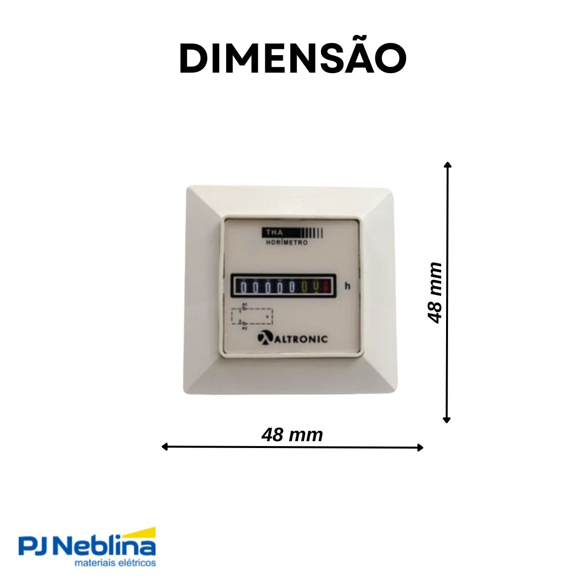 Horimetro Totalizador Horario Eletromecanico 220vca Tha-02