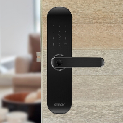 Fechadura Digital Inteligente Smart Wi-fi Com Biometria Preta - Smarteck