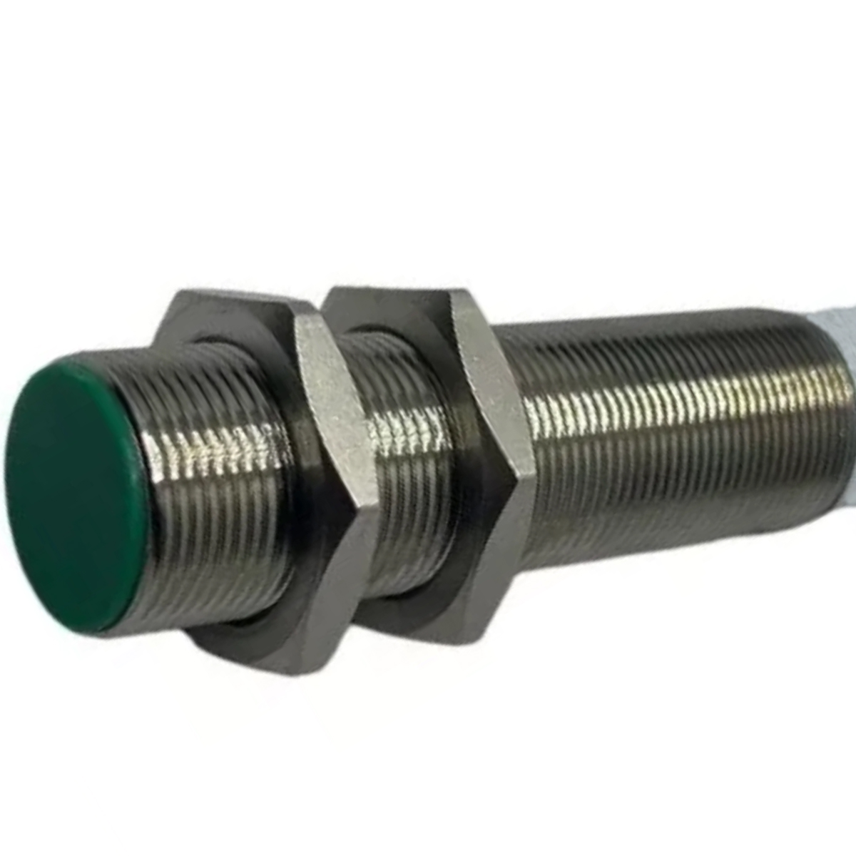 Sensor Indutivo Cilíndrico Roscado Sn=5mm M18x1,00mm Latão 4 Fios 10-30Vcc Conector M12 4 Pinos Pnp 1Na+1Nf Sl Weg