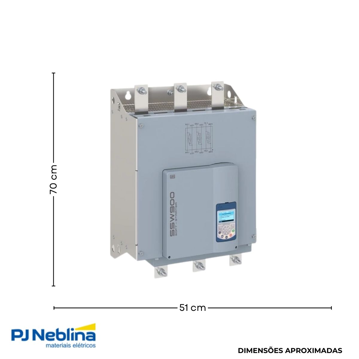 Chave Partida Softstarter Trifásico 604A 220-575V 485Kw Ip00 - Weg