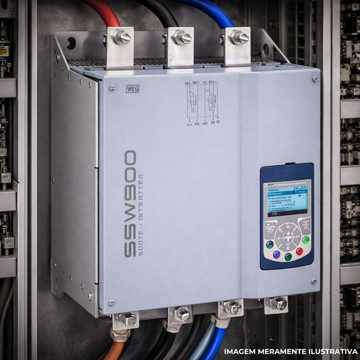 Chave Partida Softstarter Trifásico 604A 220-575V 485Kw Ip00 - Weg