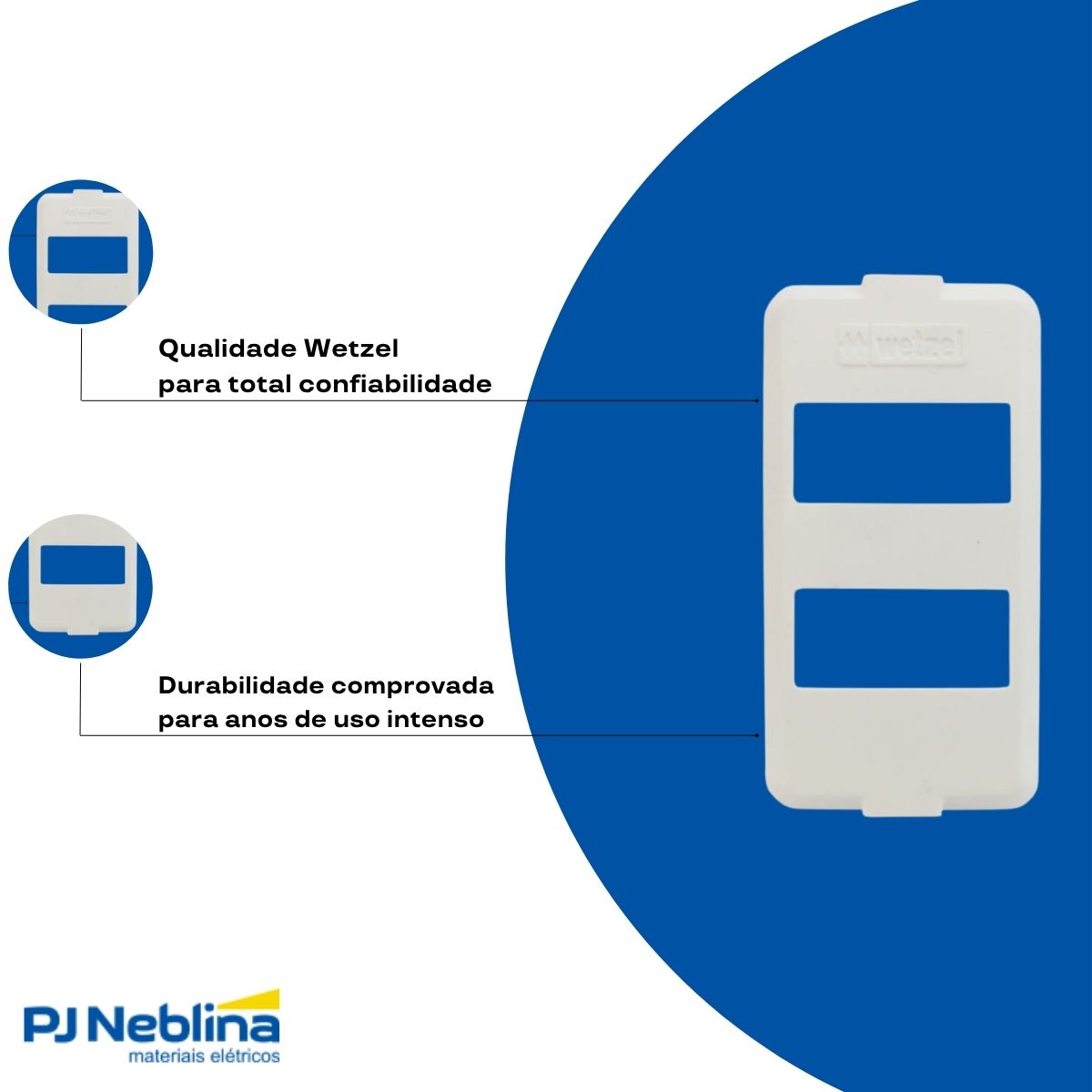 Tampa Condulete 2 Postos Distanciados Pvc 1/2-3/4 Bc S/Vedação - Wetzel