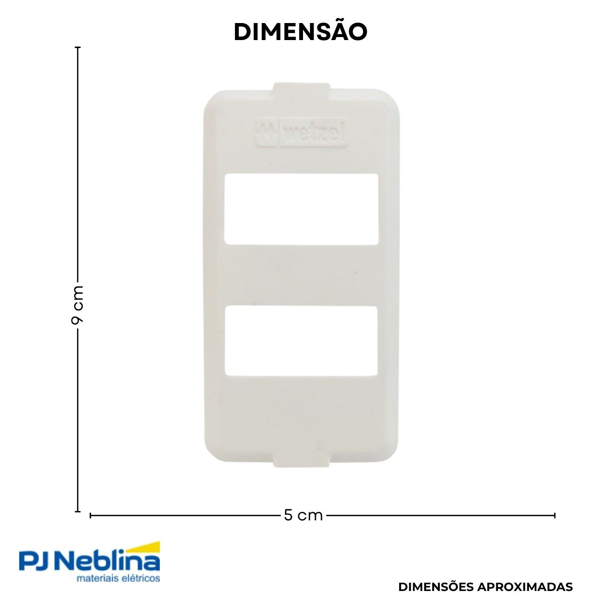 Tampa Condulete 2 Postos Distanciados Pvc 1/2-3/4 Bc S/Vedação - Wetzel