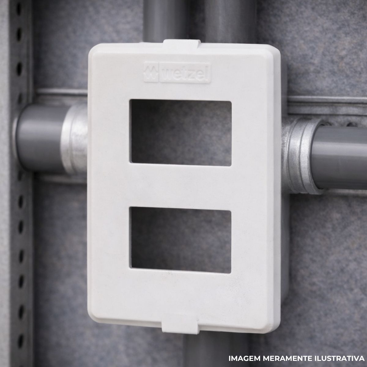 Tampa Condulete 2 Postos Distanciados Pvc 1/2-3/4 Bc S/Vedação - Wetzel