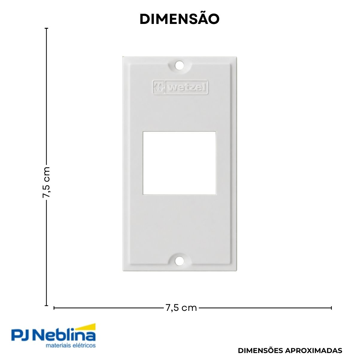 Tampa Condulete 1 Tom Rj11/Rj45 Pvc 1/2-3/4 Bc S/Vedação - Wetzel