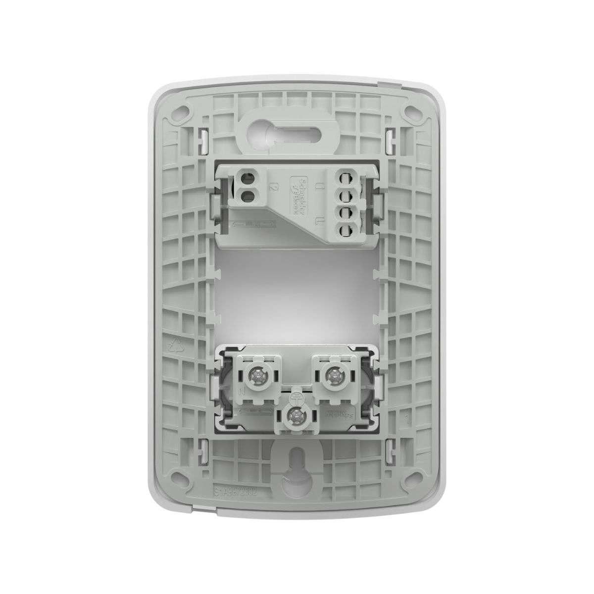 Conjunto 1 Interruptor Simples + 1 Tomada 2P+T Distanciados 10A 250V C/Placa 4X2 Branco Miluz - Schneider