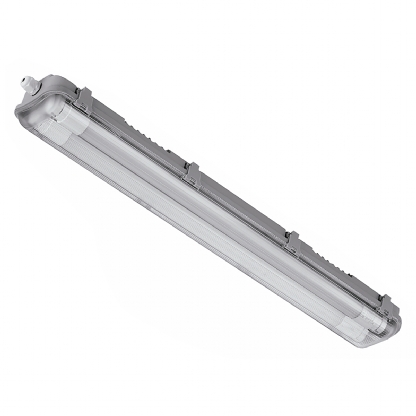 Luminária Hermetica Tubular Led Sobrepor 9W 2Xg5/G8 Cinza Ip65 - Ourolux