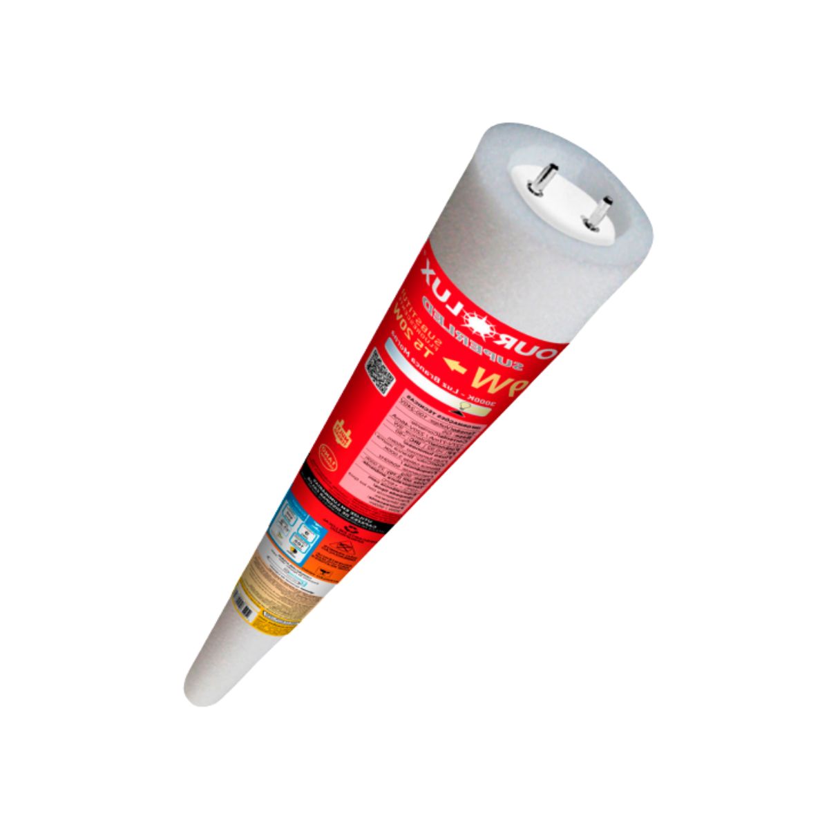 Lâmpada Led Tubular T5 9W Bivolt G5 3000K Luz Amarela - Ourolux