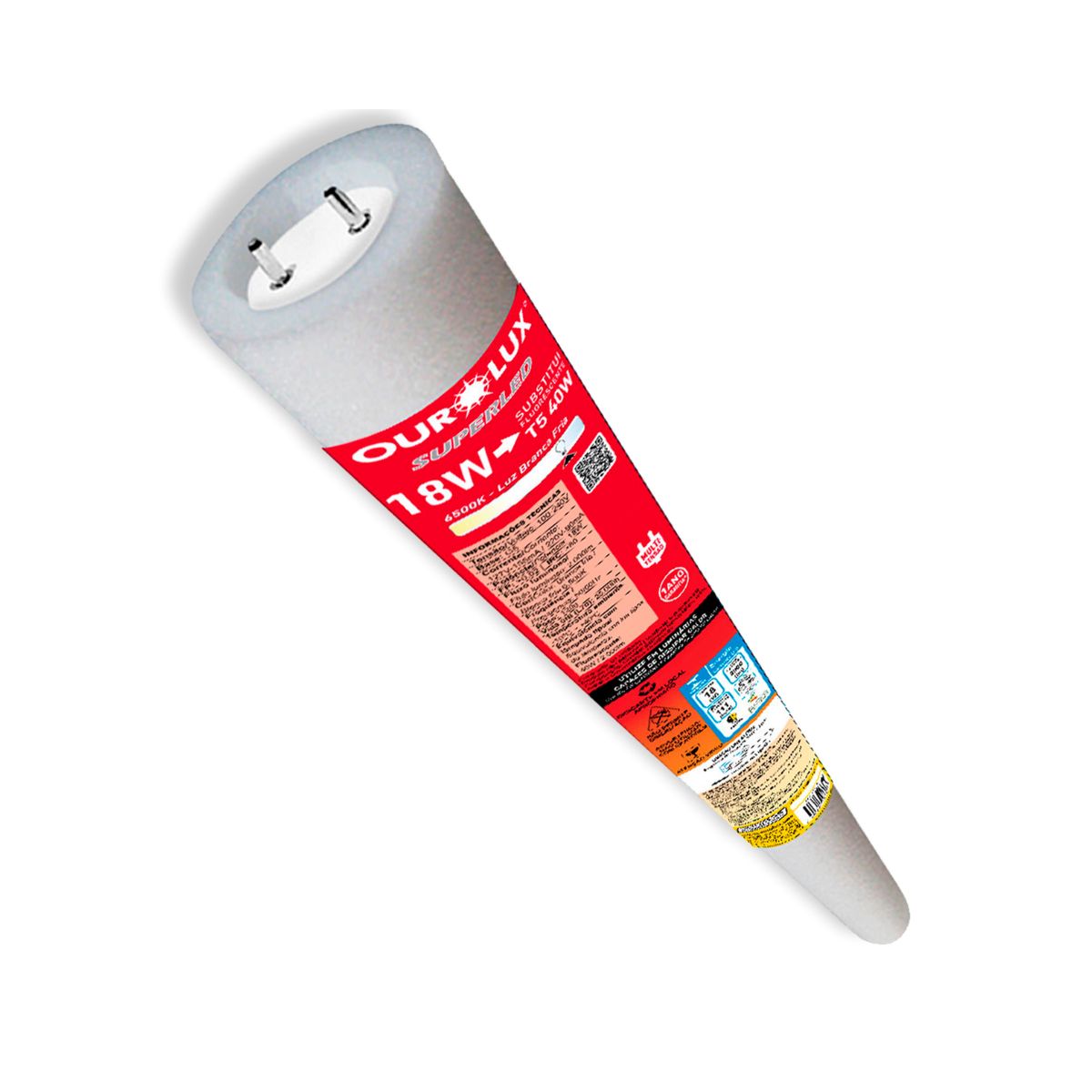 Lâmpada Led Tubular T5 Bivolt G5 Branco Frio 2000Lm - Ourolux