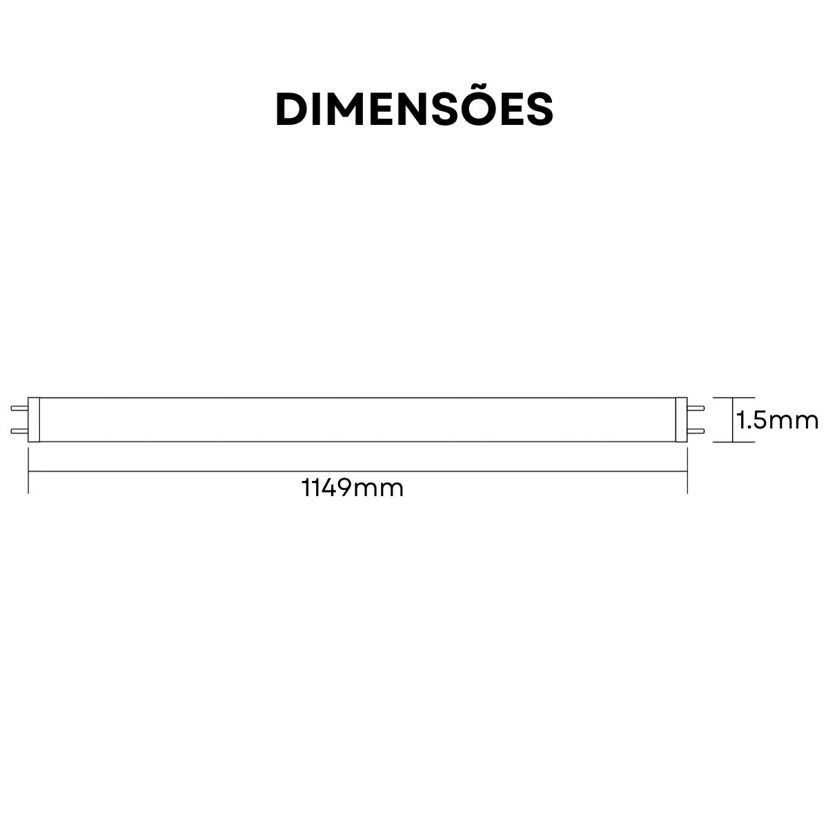Lâmpada Led Tubular T5 Bivolt G5 Branco Frio 2000Lm - Ourolux