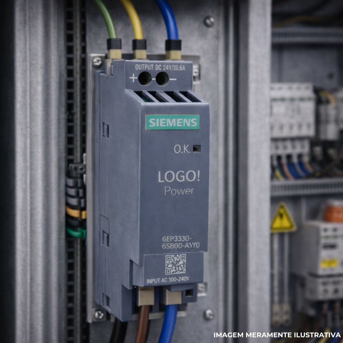 Módulo Alimentação Clp Fonte E=100-240V S=24Vcc 0,6A Logo Power - Siemens