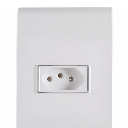 Conjunto 1 Tomada Horizontal 10A 4X2 Liz Branco - Tramontina