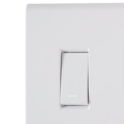 Conjunto 1 Interruptor Simples Vertical 10A 4X2 Liz Branco - Tramontina
