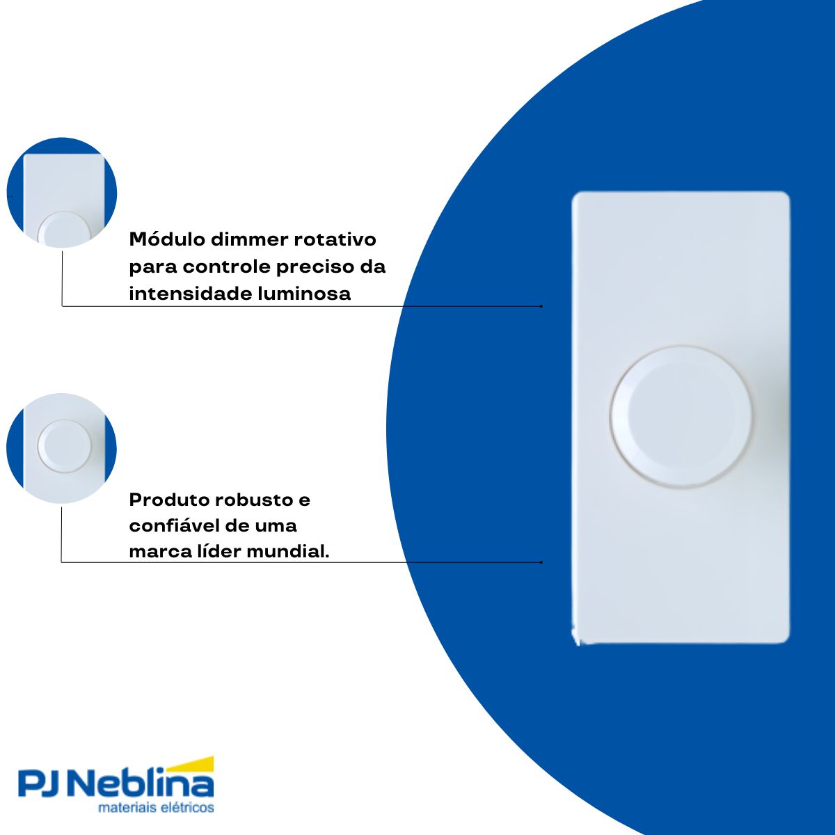 Modulo Variador Luminosidade (dimmer) Rotativo 1 Mod 500w 12