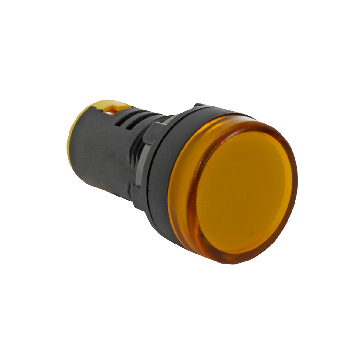 Sinaleiro Redondo Led Plástico Amarelo 220Vca Ip65 22Mm - Metaltex
