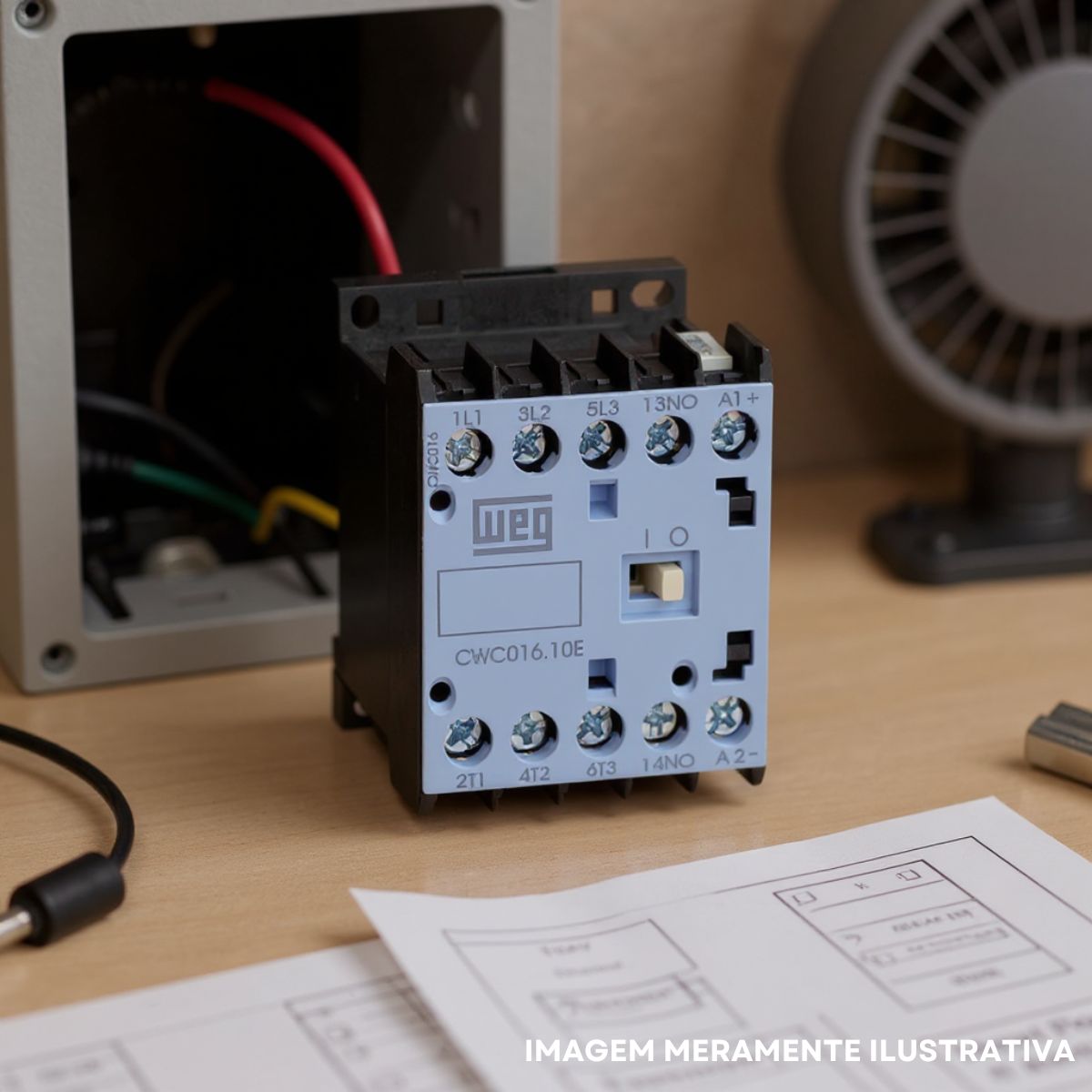 Contator Mini Potencia Tripolar 16A 12V 1Nf 50/60Hz - Weg