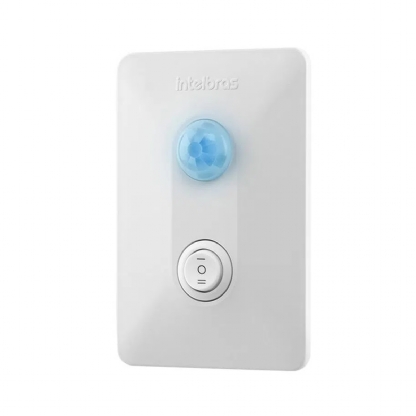 Sensor Presença Com Fotocélula Embutir Parede Bivolt Alcance 9 Metros 4X2 C/Interruptor - Intelbras