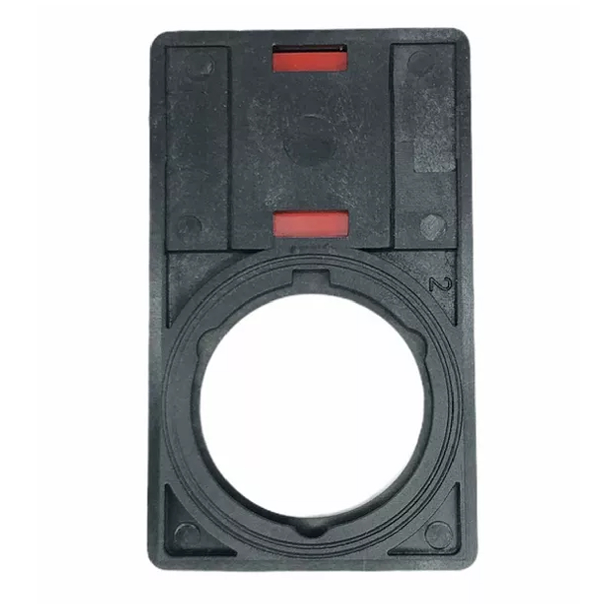 Conjunto Porta Plaqueta Para Botões E Sinaleiros 125-Liga Lado Gravação Preto 30X50Mm Plaqueta Vermelho/Preta Resina Plástica PA66 ULFV Weg