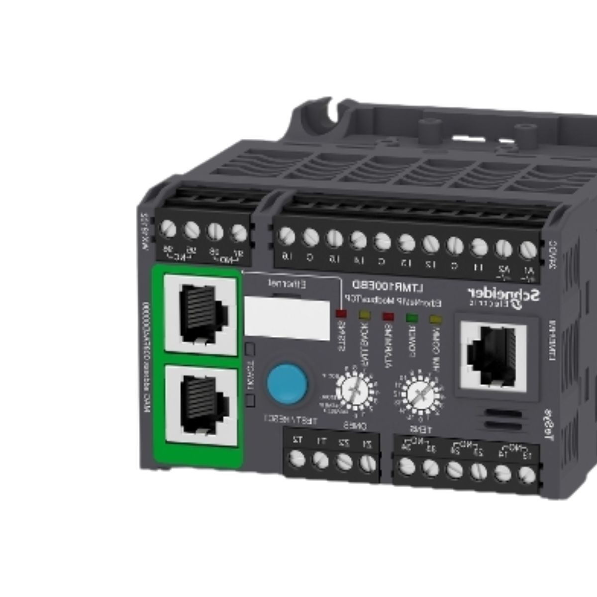 Rele Inteligente Ethernet Controle Motor Entrada 6 Logica 1Na+1Nf Sinal Falha/3Na 24Vcc 5-100A - Schneider