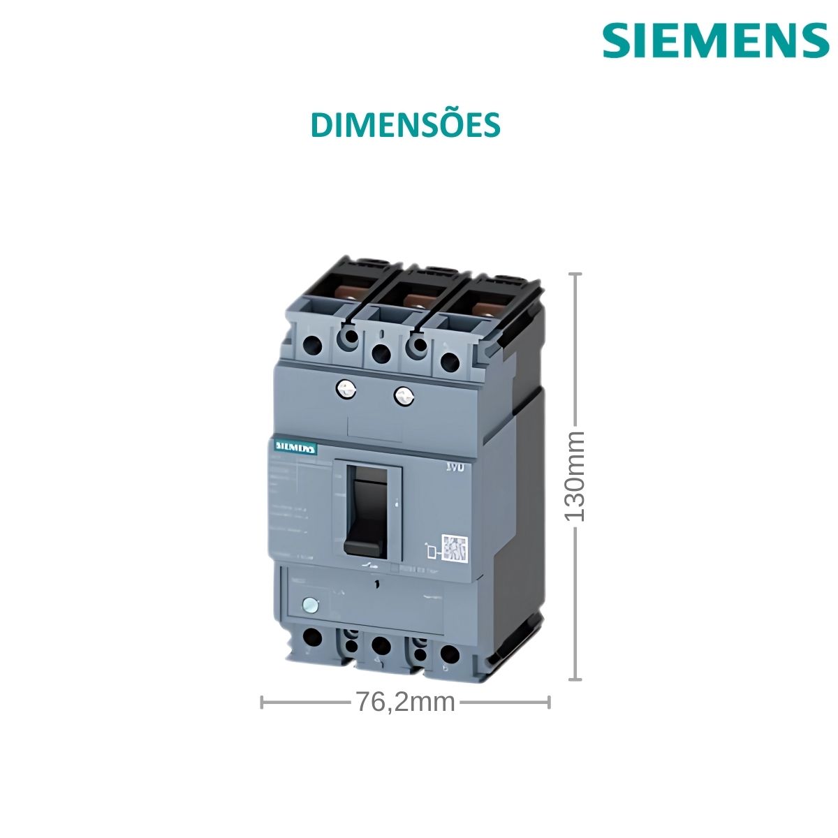 Disjuntor Caixa Moldada Tripolar 88-125A 25Ka - Siemens