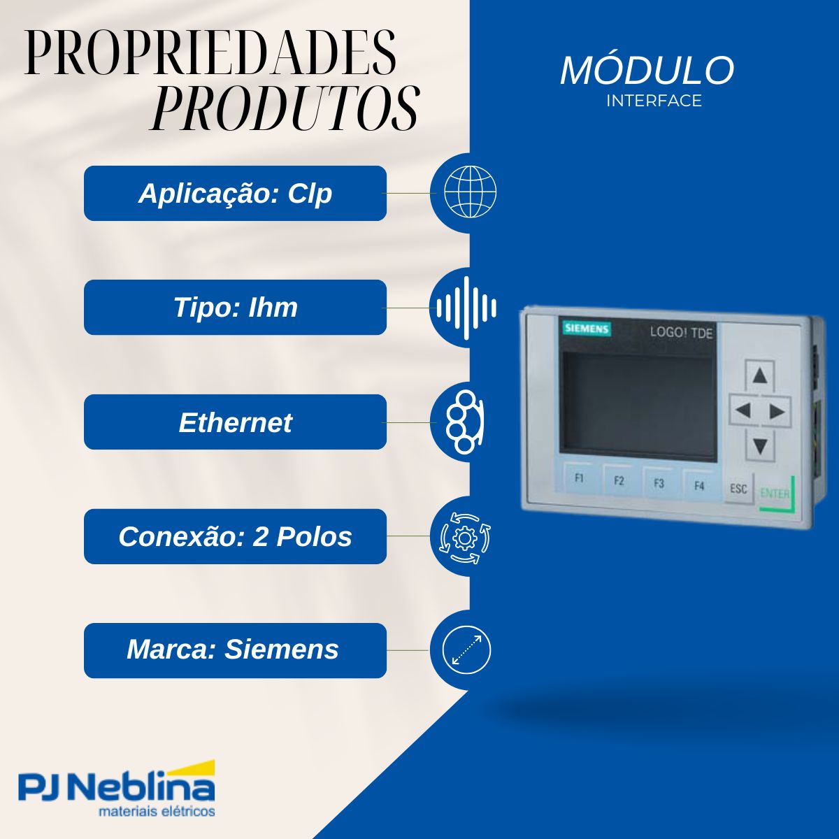 Módulo Interface Clp Ihm Ethernet 2 Polo - Siemens