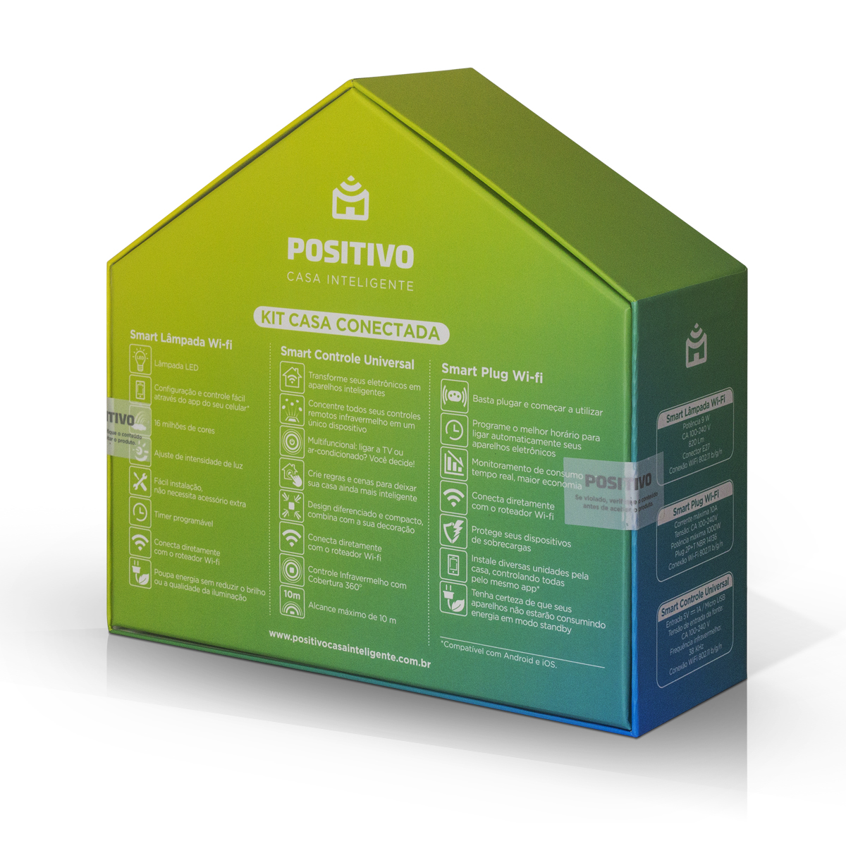 Kit Automação Residencial Inteligente Smart Alexa Google - Positivo