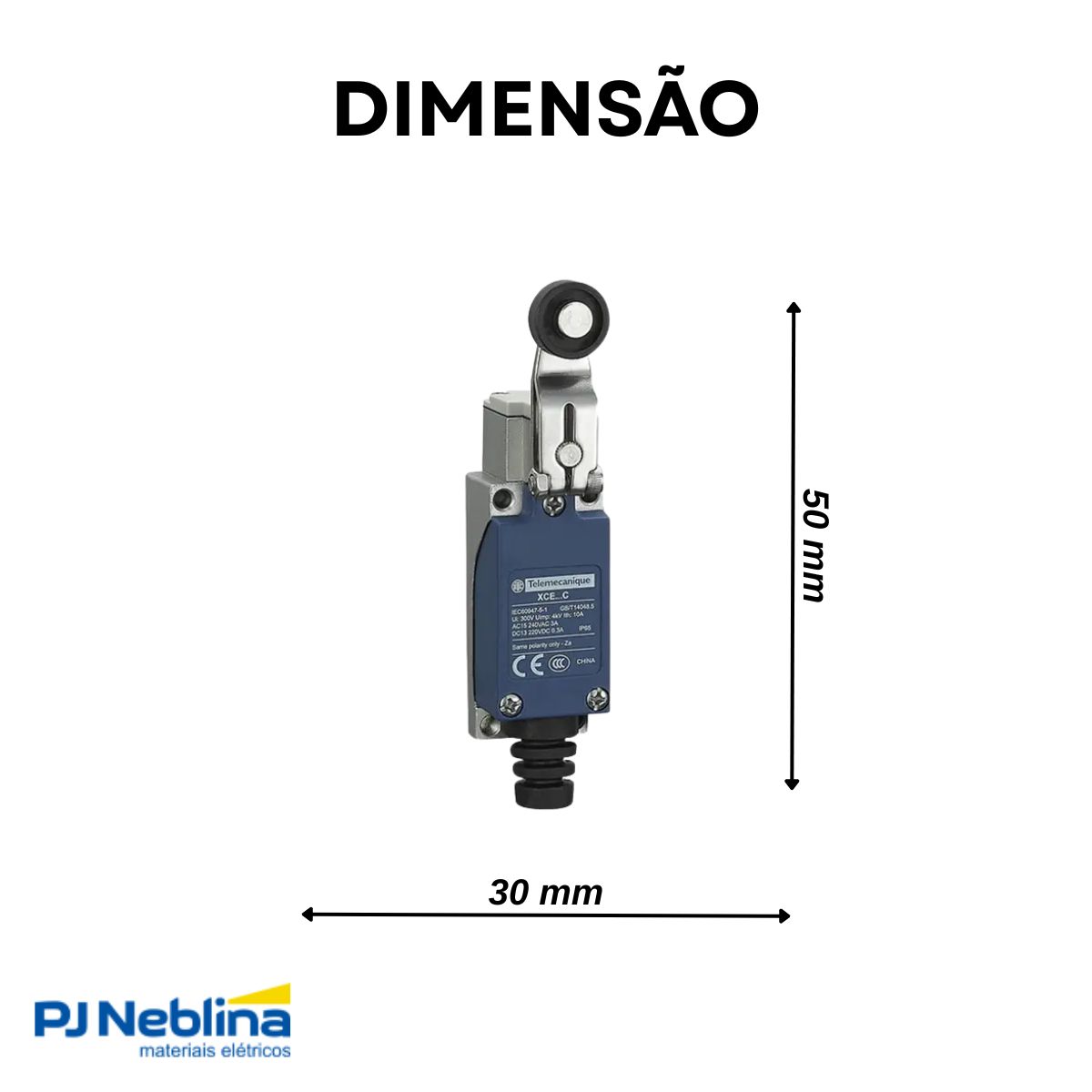Chave Fim De Curso Alavanca C/Roldana 3A 1Na+1Nf Ip65 - Telemecanique