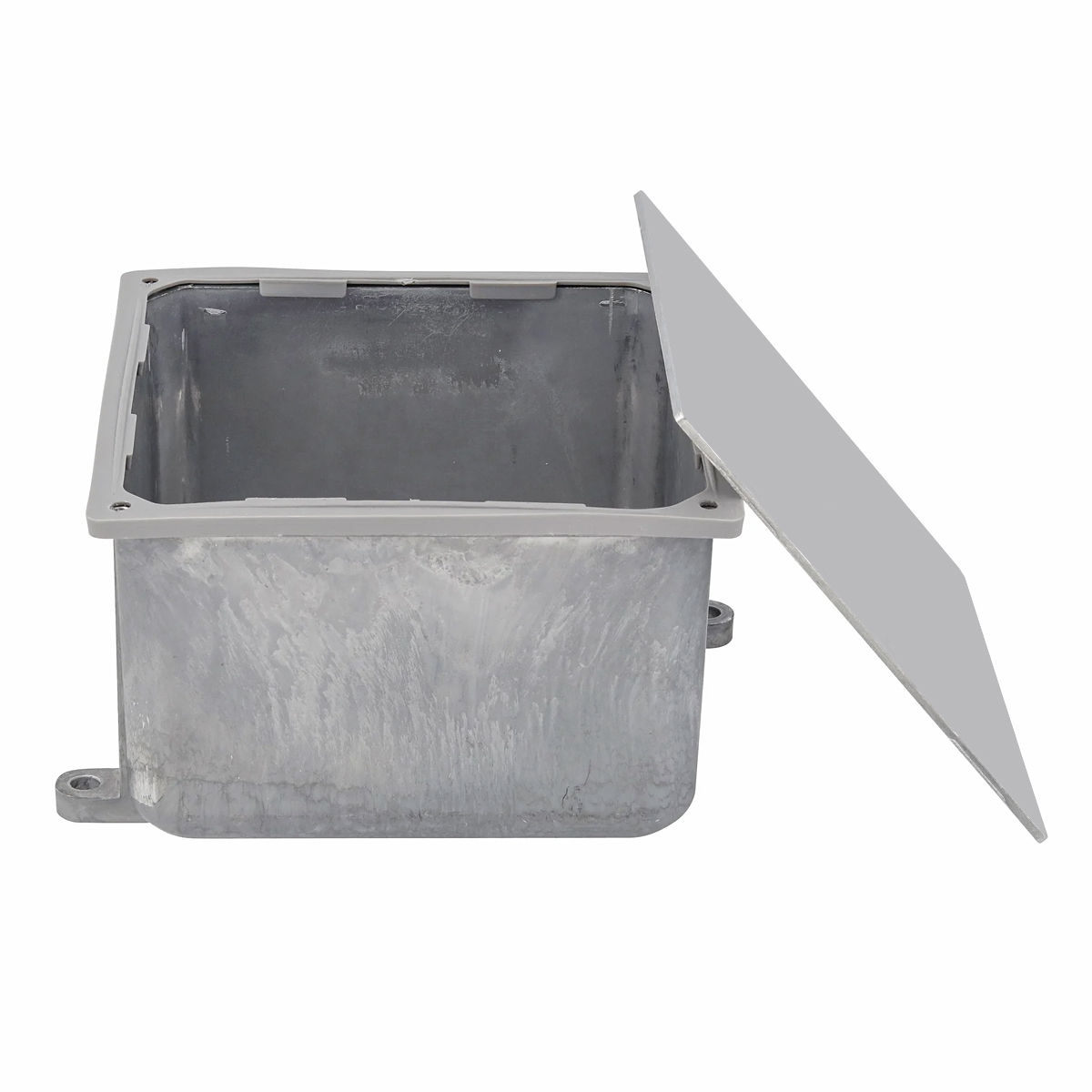 Caixa Passagem Alumínio Fundido Sobrepor 200X200X100mm Tampa Reversível Sem Pintura - Wetzel