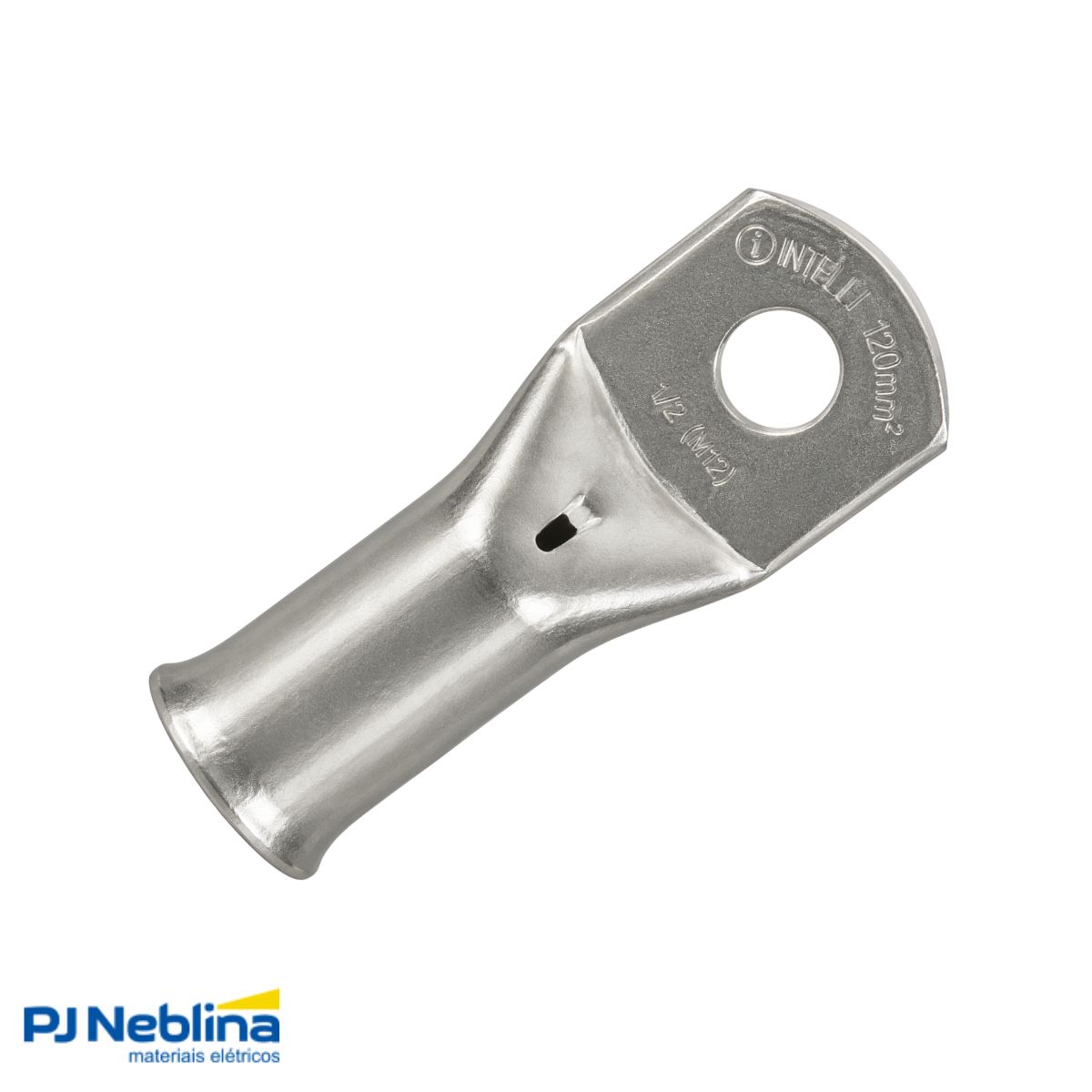 Terminal Compressao Boca Expandida 120mm 2 Compr 1 Furo F=13