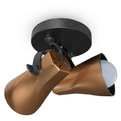 Spot Direcionável Octa Duplo Sobrepor E27 20W Bivolt Cobre - Startec