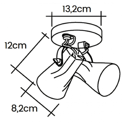 Spot Direcionável Octa Duplo Sobrepor E27 20W Bivolt Cobre - Startec