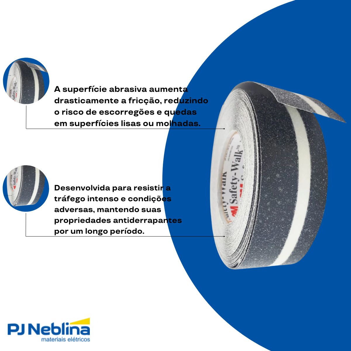 Fita Antiderrapante 50Mmx20M Cinza Safety Walk - 100 Unidades - 3M Do Brasil