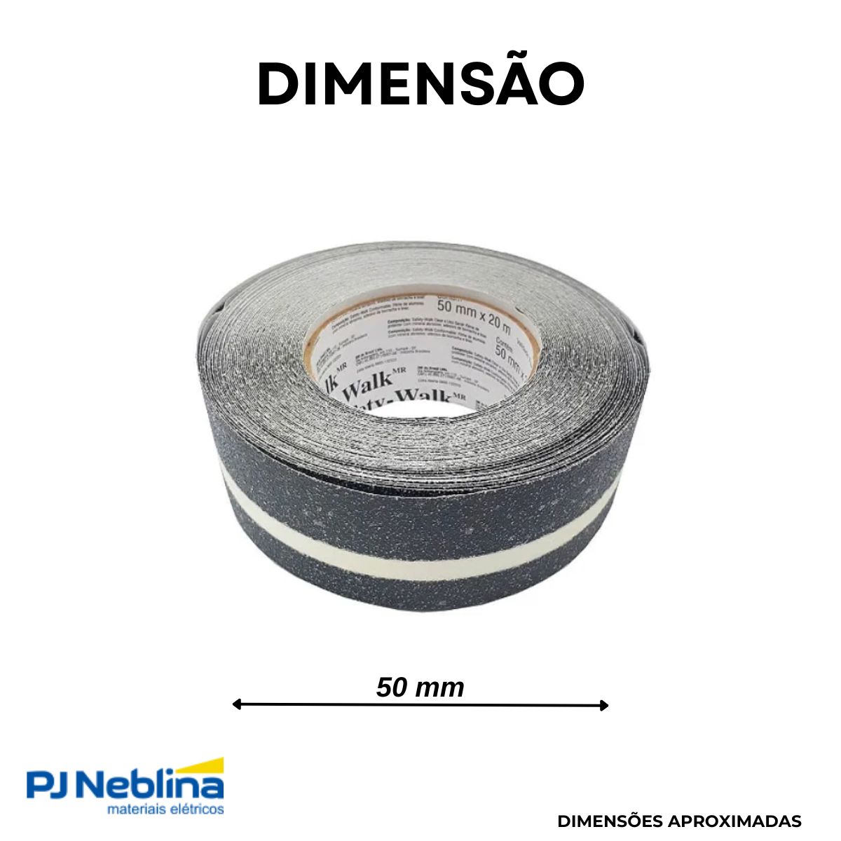 Fita Antiderrapante 50Mmx20M Cinza Safety Walk - 100 Unidades - 3M Do Brasil