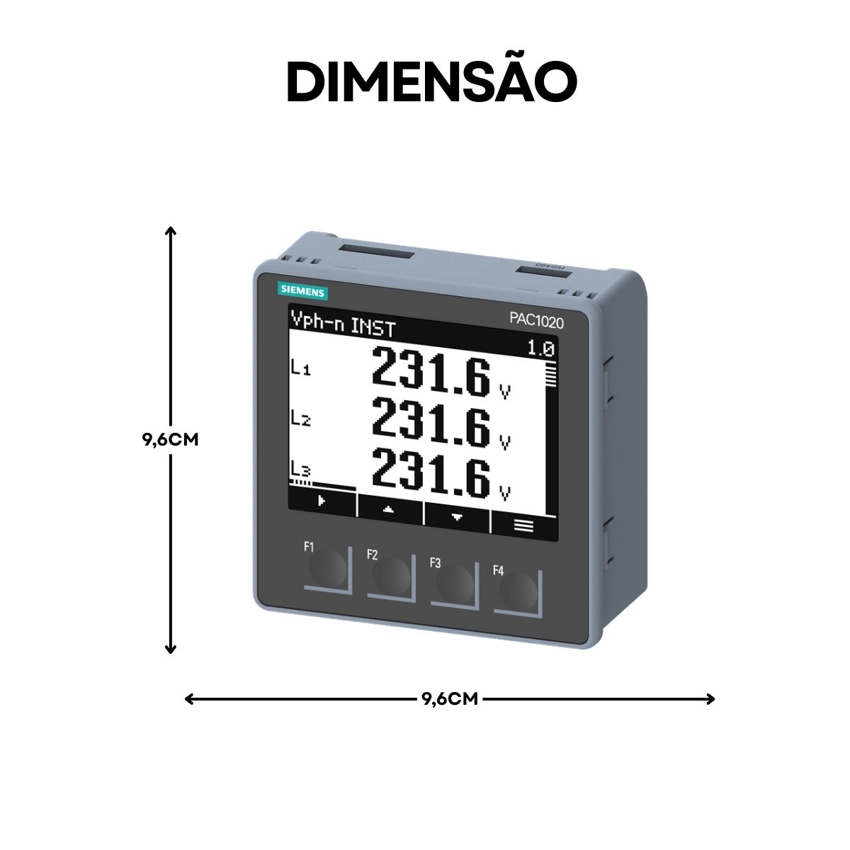 Dispositivo Medidor Energia 96X96 C/Display 5A 400/230V 45-65Hz 85-276Vca - Siemens