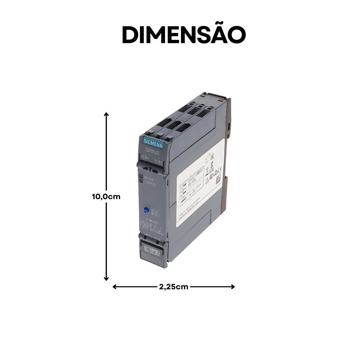 Relé de Proteção Motor 24-240VCA/CC Trilho DIN - Siemens