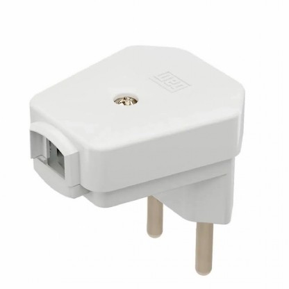 Plug Macho 20A 250V Branco Lateral Com Prensa Cabo 13302204 - WEG