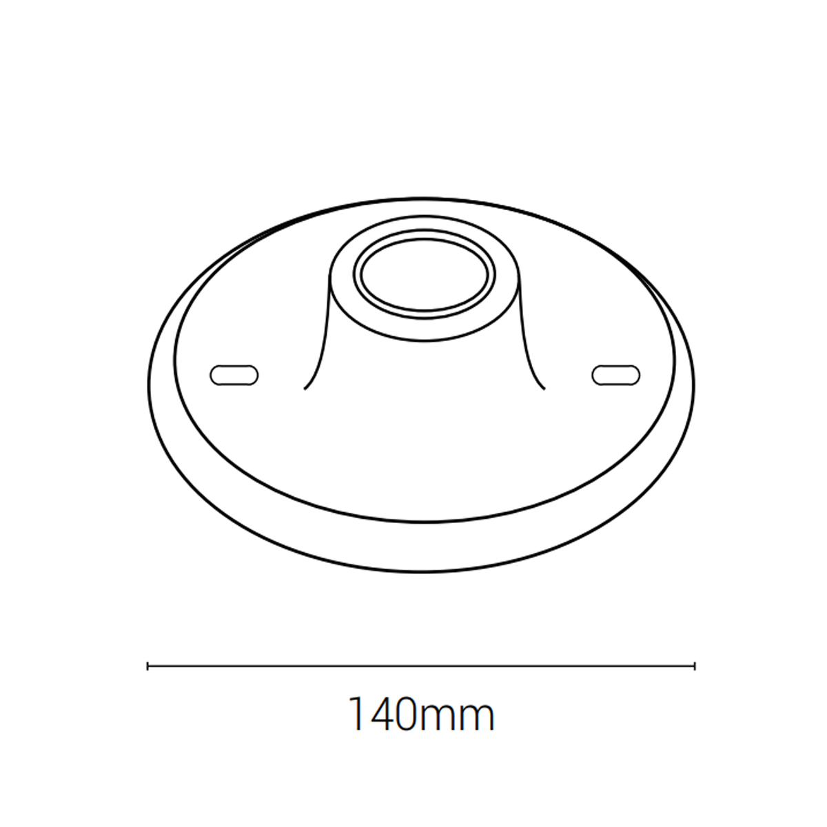 Plafon Sobrepor Diâmetro 14cm Redondo Polipropileno 100W E27 Branco - Demi