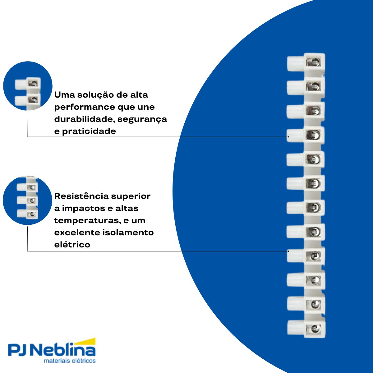 Conector Genérico Barramento Elétrico 50Mm Pct C/ 03 - Steck