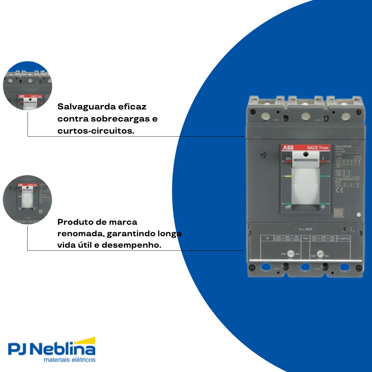Disjuntor Caixa Moldada Tripolar 280-400A 36Ka 380/415V 50/60Hz - Abb