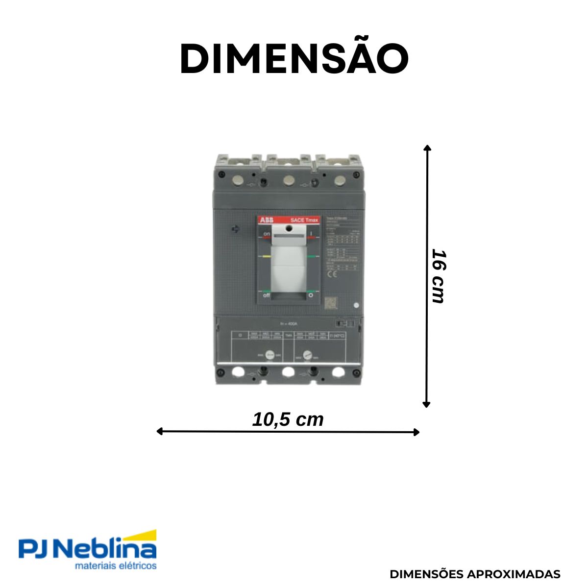 Disjuntor Caixa Moldada Tripolar 280-400A 36Ka 380/415V 50/60Hz - Abb