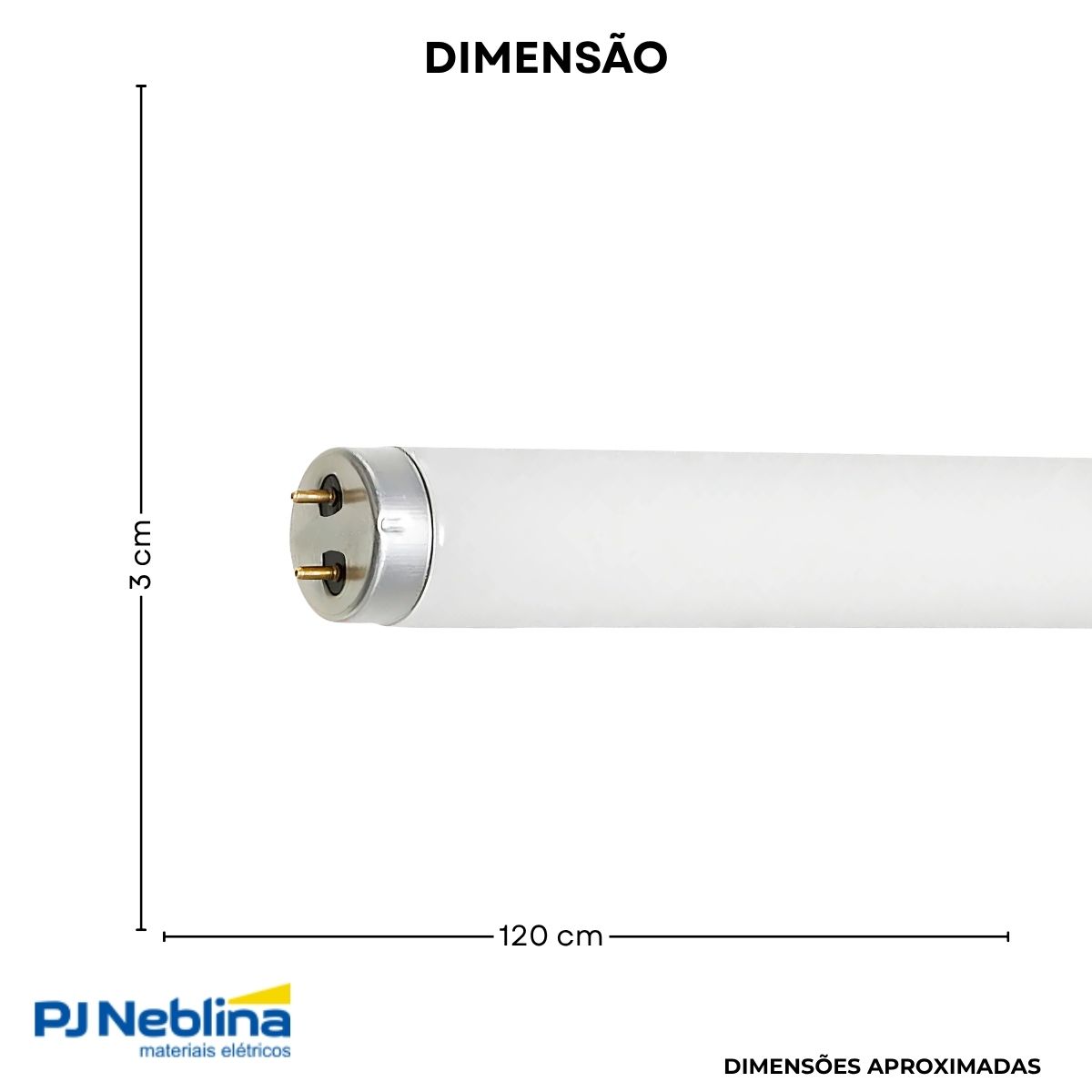 Lâmpada Fluorescente Tubular T8 40W G13 5000K Luz Do Dia Luz Branca 1200Mm - Luzy