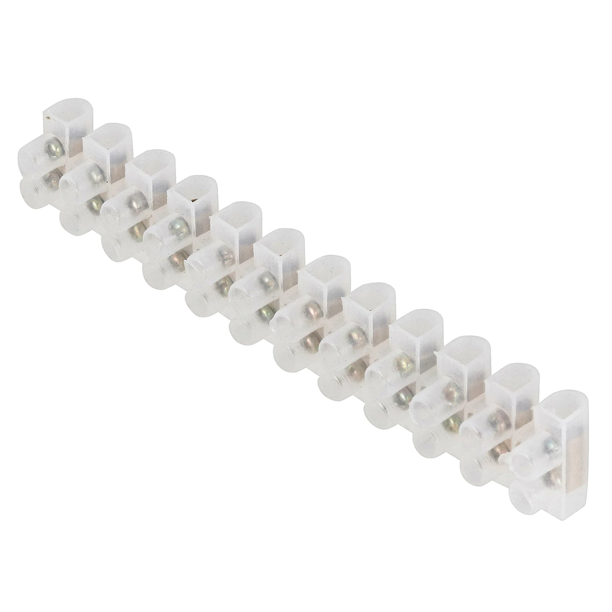 Conector Múltiplo Poliamida 57A 450V 12 Bornes 10mm 85G Branco - Steck
