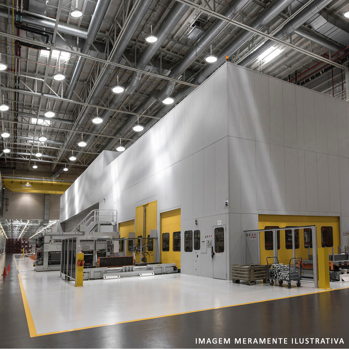 Luminária Industrial Pendente Led Cinza 100W 220-240V 6500K Luz Branca 13000Lm Ip65 - Philips